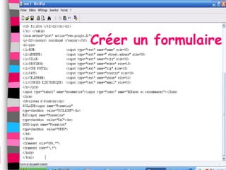 Créer un formulaire
 