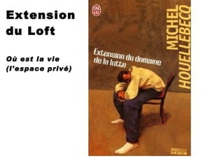 Extension du Loft Où est la vie (l'espace privé) 