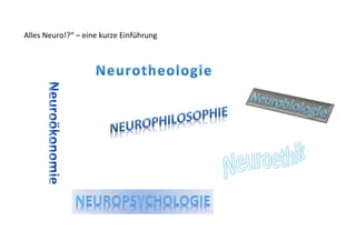 Alles Neuro!?“ – eine kurze Einführung
 