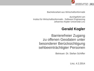 Bachelorarbeit aus Wirtschaftsinformatik
durchgeführt am
Institut für Wirtschaftsinformatik - Software Engineering
Johanne...