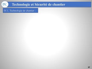 Technologie et Sécurité de chantier
IV.
37
IV.1. Technologie de chantier :
 