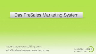 Das PreSales Marketing System
 