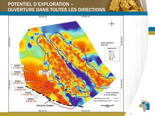 19
POTENTIEL D’EXPLORATION –
OUVERTURE DANS TOUTES LES DIRECTIONS
Grade x thickness
plan view
 