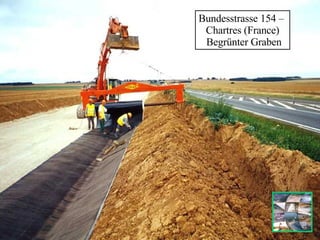 Bundesstrasse 154 –  Chartres (France) Begrünter Graben 