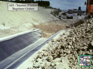 A85 - Saumur (France) Begrünter Graben 