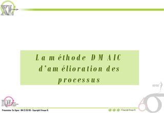 La méthode  DMAIC d’amélioration des processus 