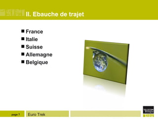 II. Ebauche de trajet France Italie Suisse Allemagne Belgique page  