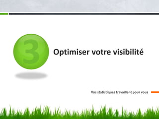 Optimiser votre visibilité



          Vos statistiques travaillent pour vous
 