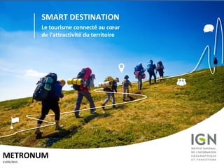 Espaceloisirs.ign.fr 1
SMART DESTINATION
Le tourisme connecté au cœur
de l’attractivité du territoire
METRONUM
21/05/2015
 