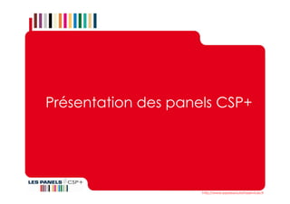 Présentation des panels CSP+




                     http://www.expressroulartaservices.fr