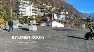 BITUMEN ROOFS
need repairs in italy
 