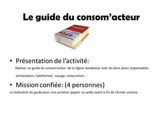 Présentation Projets HORIZONS