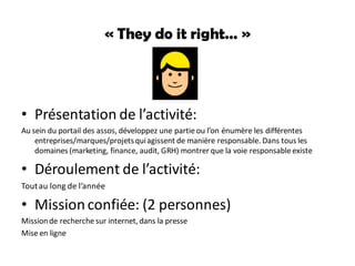 Présentation Projets HORIZONS