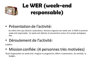 Présentation Projets HORIZONS