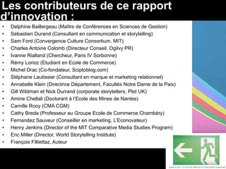 Présentation storytelling Introduction du rapport d'innovation de courts circuits