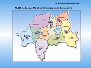 18.000 Medien pro Monat auf ihrem Weg in die Zweigstellen 