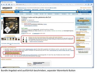 Bundle Angebot wird ausführlich beschrieben, separater Warenkorb-Button