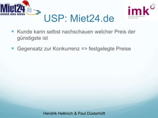 Konkurrenzanalyse PreisService AuswahlHendrik Hellmich & Paul Düsterhöft