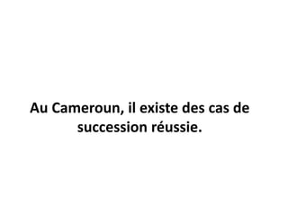 la relève dans les PME camerounaises