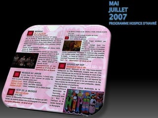 Maijuillet2007Programme hospice d’havrÉ