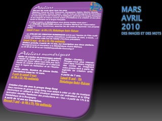 marsavril2010Des images et des mots