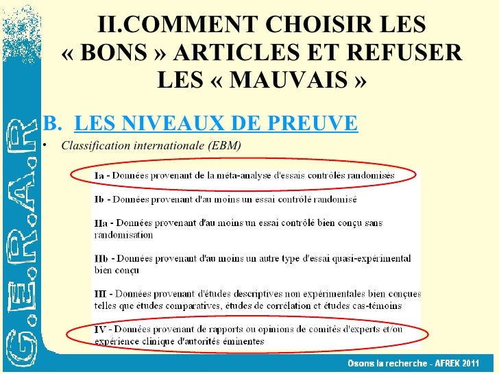 Analyse critique de la littérature scientifique, congrès AFREK du 22/…