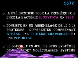 systémes de sécretion bactérienne | PPTX