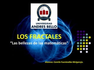 LOS FRACTALES
“Las bellezas de las matemáticas”



                   Alumno: Camila Fuentealba Melgarejo.
 