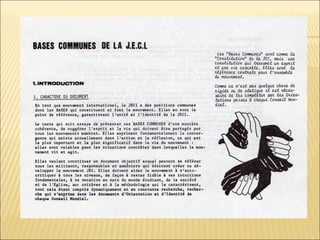 Les Bases Communes de la JEC I