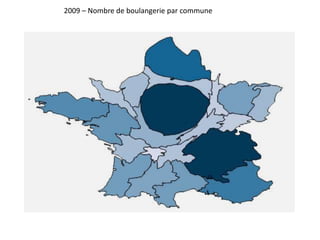 2009 – Nombre de boulangerie par commune
 