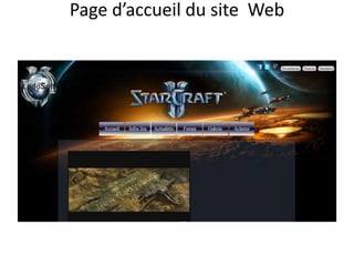 Page d’accueil du site Web 
 