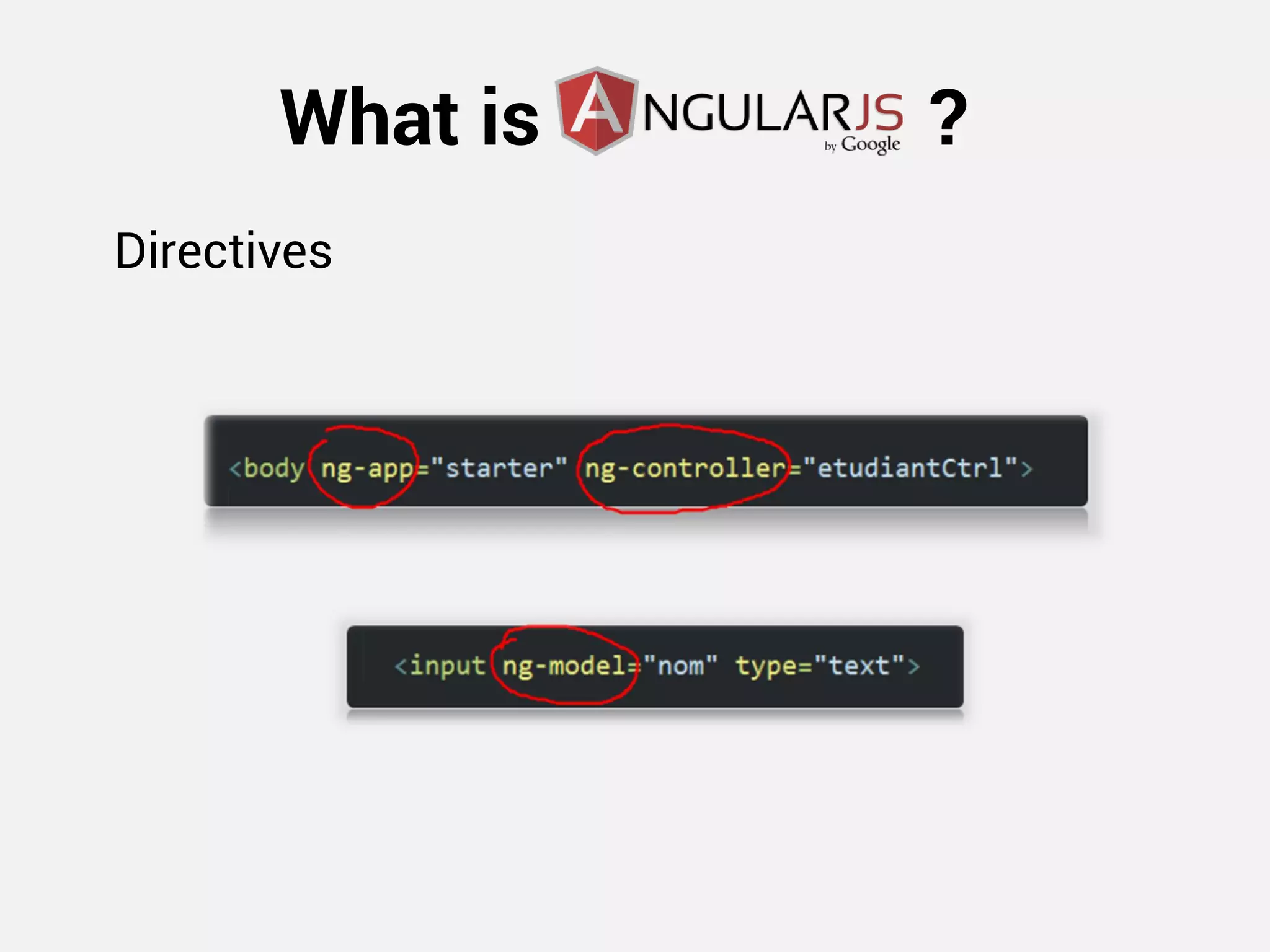 What is ? 
Directives  