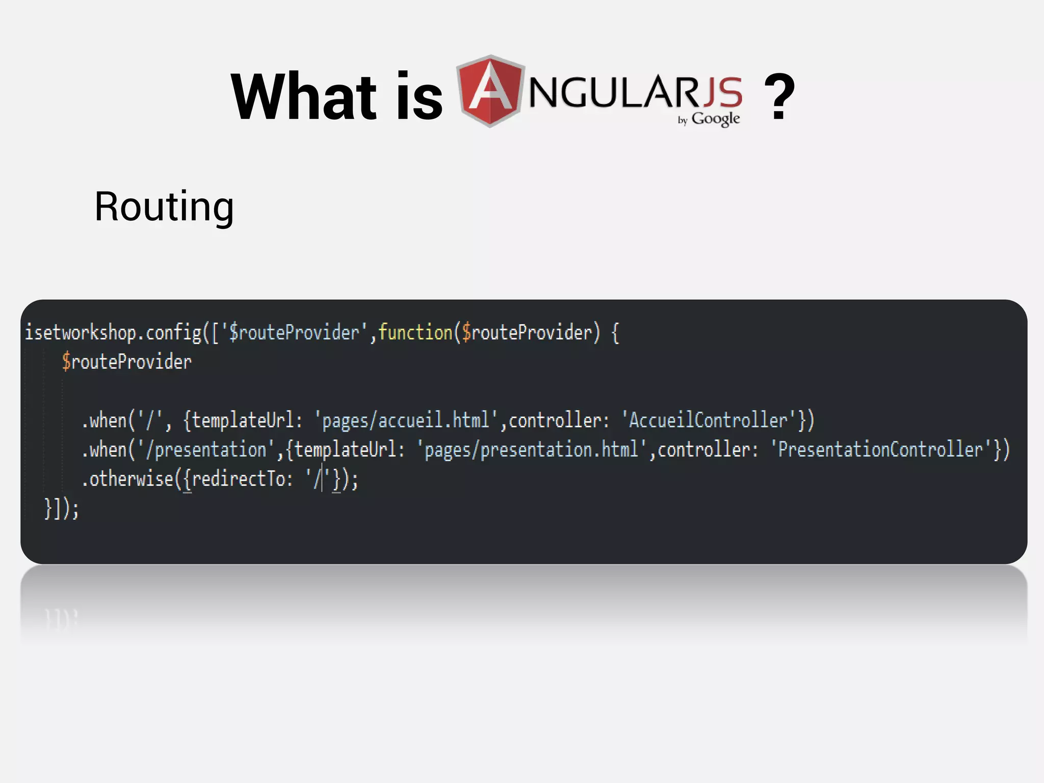 What is ? 
Routing  