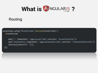 What is ? 
Routing  
