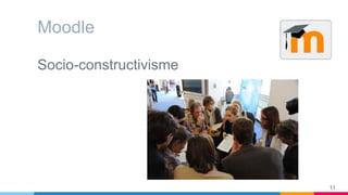 Moodle
Socio-constructivisme
11
 