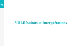 72
VIII.Résultats et Interprétations
 