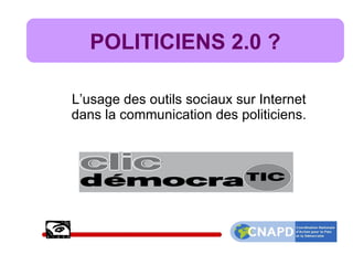 Politiciens belges et web 2.0