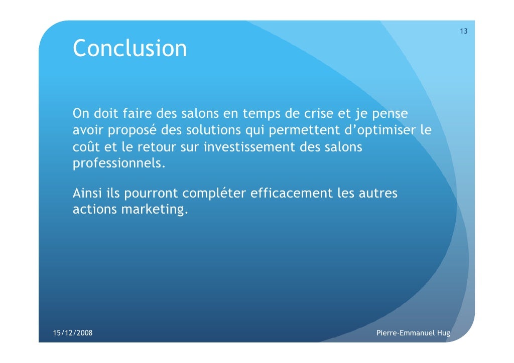 Soutenance memoire