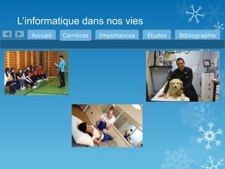 L’informatique dans nos vies
Accueil

Carrières

Importances

Études

Bibliographie

 