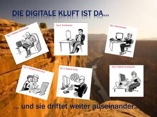 DIE DIGITALE KLUFT IST DA…




… und sie driftet weiter auseinander…
 