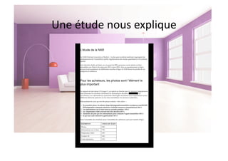 Une étude nous explique 
 