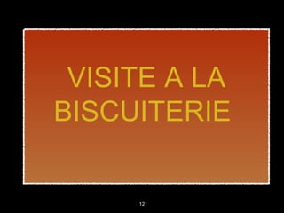 12
VISITE A LA
BISCUITERIE