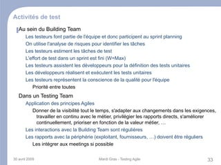 Tester plus vite  ->  Automatisation des tests (unitaires) 