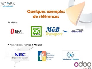 Quelques exemples
de références
Au Maroc
A l’international (Europe & Afrique)
 