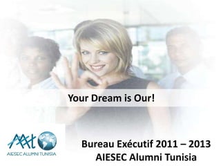 YourDreamis Our! Bureau Exécutif 2011 – 2013 AIESEC AlumniTunisia 