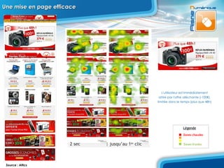 Une mise en page efficace L'utilisateur est immédiatement  attiré par l'offre alléchante (-100€),  limitée dans le temps (plus que 48h)  Source : Altics 