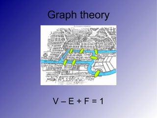 Graph theory




 V–E+F=1
 