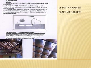 LE PUIT CANADIEN
PLAFOND SOLAIRE
 