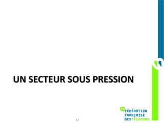 UN SECTEUR SOUS PRESSION


            12
 