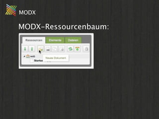 MODX

MODX-Ressourcenbaum:
 